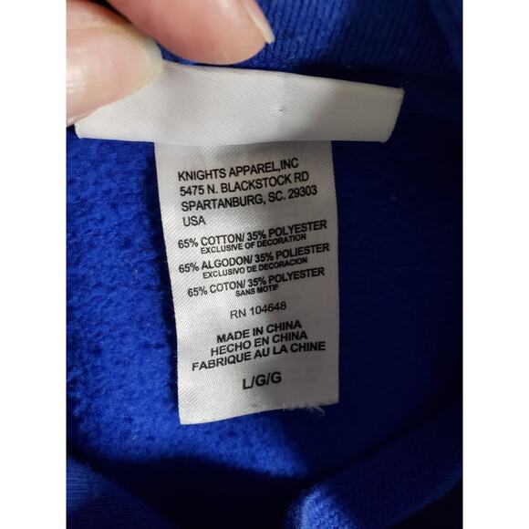 Florida Gators Majestic Hoodie Size Large Mens Blue Drawstrings Football NCAA - Picture 3 of 9